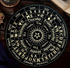 Detailed Wooden Round Pendulum Board (approx 25 cm)