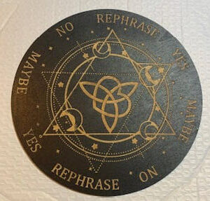 Simple Yes No Maybe Wooden Pendulum Board (approx 20 cm)