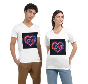 Love 9 - Premium Unisex V-Neck T-shirt