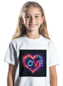 Love 9 - Polycotton Kids Crewneck T-shirt
