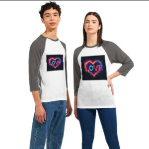 Love 9 - Unisex 3/4 sleeve Raglan T-shirt