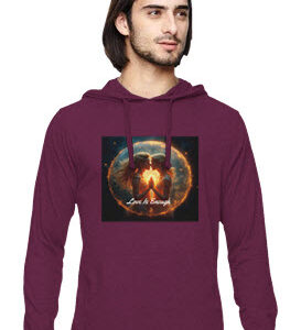 Love 1 - Unisex Eco Blend Long-Sleeve Pullover Hooded T-Shirt | Econscious EC1085