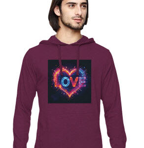 Love 9 - Unisex Eco Blend Long-Sleeve Pullover Hooded T-Shirt | Econscious EC1085